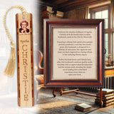 Author Agatha Christie Handmade Engraved Wooden Bookmark - Made in the USA