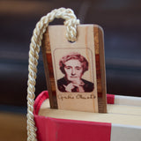 Author Agatha Christie Handmade Engraved Wooden Bookmark - Made in the USA