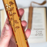Ginkgo Handmade Engraved Wooden Bookmark - Made in the USA