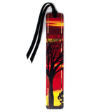 Sunset and Moonrise Double Sided Wooden Bookmark - Made in The USA
