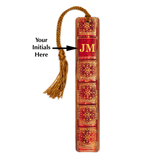Monogrammed Initials Custom Handmade Wooden Bookmark - Made in the USA