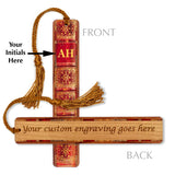 Monogrammed Initials Custom Handmade Wooden Bookmark - Made in the USA