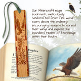 Eagle Tree Engraved Handcrafted Wooden Bookmark with Tassel by Mitercraft - Made in USA