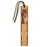 Horse Equestrian Engraved Wooden Bookmark - Made in the USA