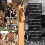 Horse Equestrian Engraved Wooden Bookmark - Made in the USA