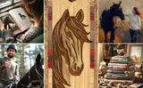 Horse Equestrian Engraved Wooden Bookmark - Made in the USA