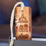 Investment Strategy Wood Bookmark – Featuring Stocks, 401(k), Mutual Funds – Gift for Investors – Made in the USA