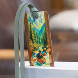 Kayaker Wooden Bookmark - River Rapids Design – Handmade Gift for Paddlers, Outdoor Lovers & Bookworms. Made in the USA