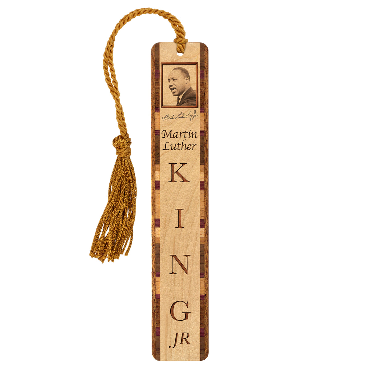 Martin Luther King, Jr. Engraved Wooden Bookmark