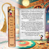 Mickey Mouse Books are Swell Quote Wooden Bookmark with Tassel by Mitercraft - Made in USA