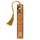 Mickey Mouse Books are Swell Quote Wooden Bookmark with Tassel by Mitercraft - Made in USA