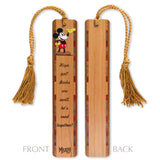 Mickey Mouse Books are Swell Quote Wooden Bookmark with Tassel by Mitercraft - Made in USA