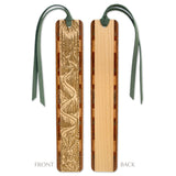 Mountain Biker Wood Bookmark – Laser Engraved Trail Design – Handmade in USA – Forest Adventure Gift for Cyclists