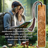 Mushrooms Engraved Wood Bookmark - Made in the USA