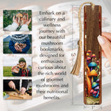 Vibrant Mushrooms Handmade Wood Bookmark - Made in the USA