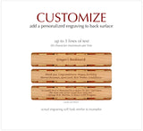 Engraved Handmade Wooden Bookmark Bookshelf - Made in the USA