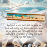 Seashells Handmade Wooden Bookmark - Made in the USA