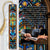Gold Cross Stained Glass Inspired Design Handcrafted Wooden Bookmark with Tassel by Mitercraft - Made in USA