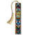 Gold Cross Stained Glass Inspired Design Handcrafted Wooden Bookmark with Tassel by Mitercraft - Made in USA