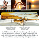 5th Anniversary Written in the Sand Handmade Wooden Bookmark - Made in the USA