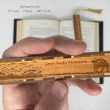 Great Smoky Mountains Handmade Engraved Wooden Bookmark - Made in the USA