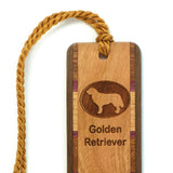 Golden Retriever Handmade Engraved Dog Wooden Bookmark - Made in the USA
