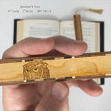 Owl Eyes Handmade Engraved with added Color Wooden Bookmark - Made in the USA
