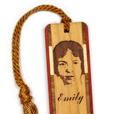 Author Emily Dickinson Poet Handmade Engraved Wooden Bookmark - Made in the USA
