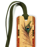 Peacock Feather Handmade Wooden Bookmark - Made in the USA