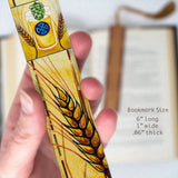 Handmade Wooden Bookmark by Christi Sobel Beer Hops and Barley - Made in the USA