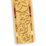 Flower of Life Engraved Wooden Bookmark with Tassel - Made in The USA