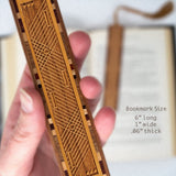 Engraved Handmade Wooden Bookmark (Harp Strings) - Made in the USA