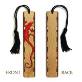 Newt Red eft Terrestrial Juvenile Salamander by Christi Sobel Handmade Wooden Bookmark - Made in the USA