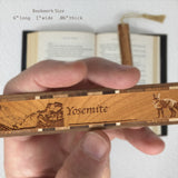 Yosemite National Park California Handmade Engraved Wooden Bookmark - Made in the USA