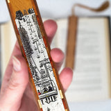 Skiing Snow Day Ski Lift Handmade Wooden Bookmark - Made in the USA