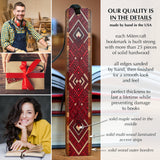 Handmade Wooden Bookmark Argyle (Red)- Made in the USA