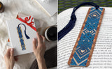 Handmade Wooden Bookmark Argyle (Blue) - Made in the USA