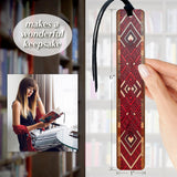 Handmade Wooden Bookmark Argyle (Red)- Made in the USA