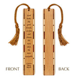 Books and Friends Quote by Author Louisa May Alcott Handmade Engraved Wooden Bookmark - Made in the USA