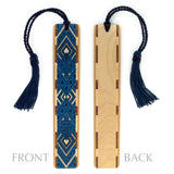 Handmade Wooden Bookmark Argyle (Blue) - Made in the USA