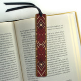 Handmade Wooden Bookmark Argyle (Red)- Made in the USA