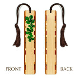 Four Leaf Lucky Clover handmade Wooden Bookmark - Made in the USA
