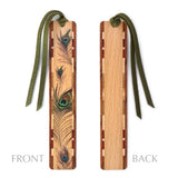Peacock Feather Handmade Wooden Bookmark - Made in the USA