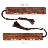 Engraved Handmade Wooden Bookmark (Elegant) - Made in the USA