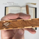 Sea Turtle - Tortoise Engraved Wooden Bookmark on Sapele with Tassel