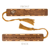 Sea Turtle - Tortoise Engraved Wooden Bookmark on Sapele with Tassel