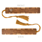 Sea Turtle - Tortoise Engraved Wooden Bookmark on Sapele with Tassel