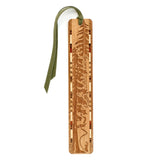 Evergreen Hiker Handmade Engraved Wooden Bookmark - Made in the USA