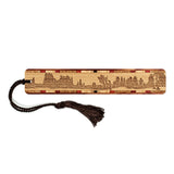 Elk Scene Handmade Engraved Wooden Bookmark - Made in the USA