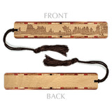 Elk Scene Handmade Engraved Wooden Bookmark - Made in the USA